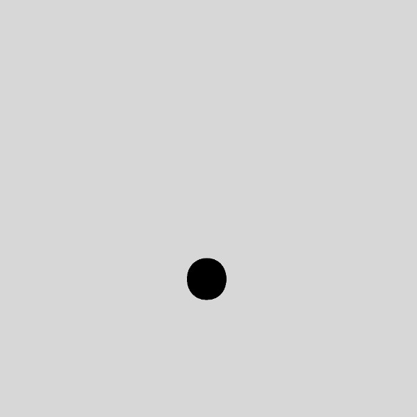 Ponto final preto em imagem de fundo cinza