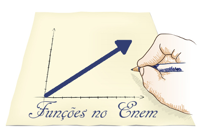 Mão escreve em quadro-negro: “Enem Matemática”.