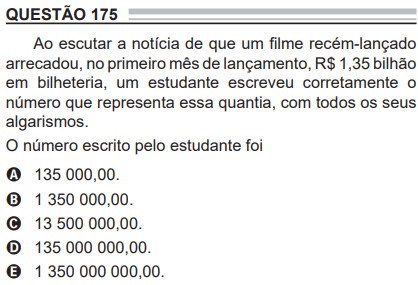 Questão 175 - Caderno azul - Enem 2022.